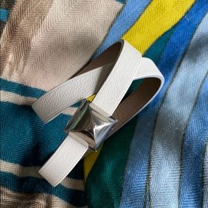 Hermès Medor Infini Double Tour Bracelet White NEW
